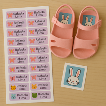 esag - cartela adesivo escolar - animais fofos esag - cartela adesivo escolar - animais fofos