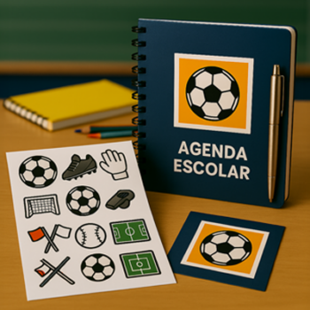 esag - cartela adesivo escolar - jogador de futebol esag - cartela adesivo escolar - jogador de futebol