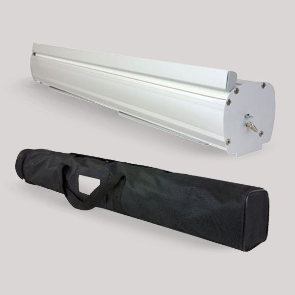 ESAG - estrutura roll up fechada - Fundo Cinza